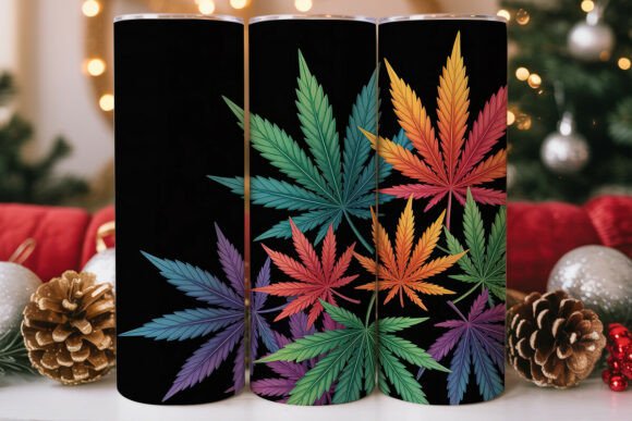 Colorful Cannabis Leaves 20oz Tumbler