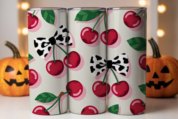 Cow Print Cherry Tumbler Wrap