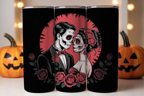 Day of the Dead Couple Tumbler Wrap