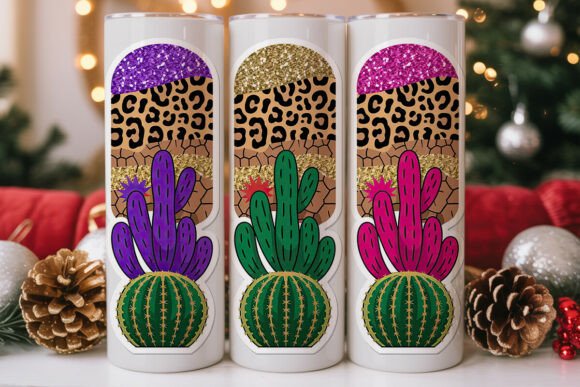 Desert Cactus Glitter Tumbler Wrap