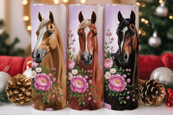 Glitter Horse Tumbler Wrap