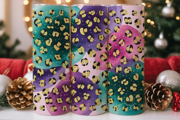 Glitter Leopard 20oz Tumbler Wrap