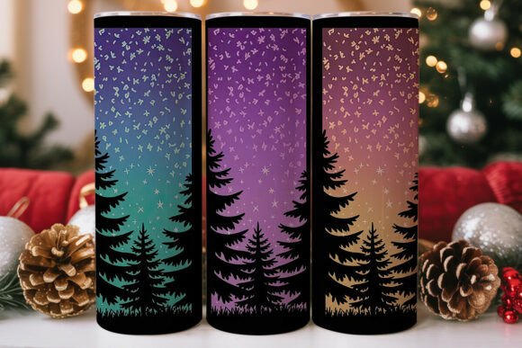 Glitter Sky Tumbler Wrap PNG