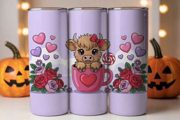 Highland Cow Valentine's Tumbler Wrap Review