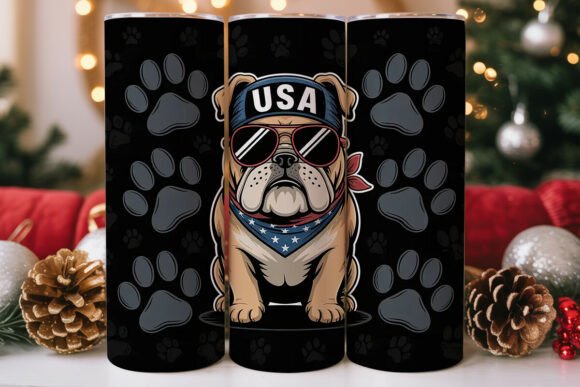 Patriotic Bulldog 20oz Tumbler Wrap Review
