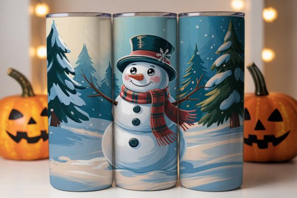 Snowy Snowman Christmas Tumbler