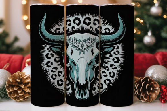 Teal Bull Skull Tumbler Wrap Review