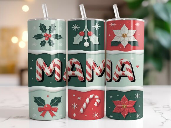 Xmas Mama Claus Tumbler Wrap